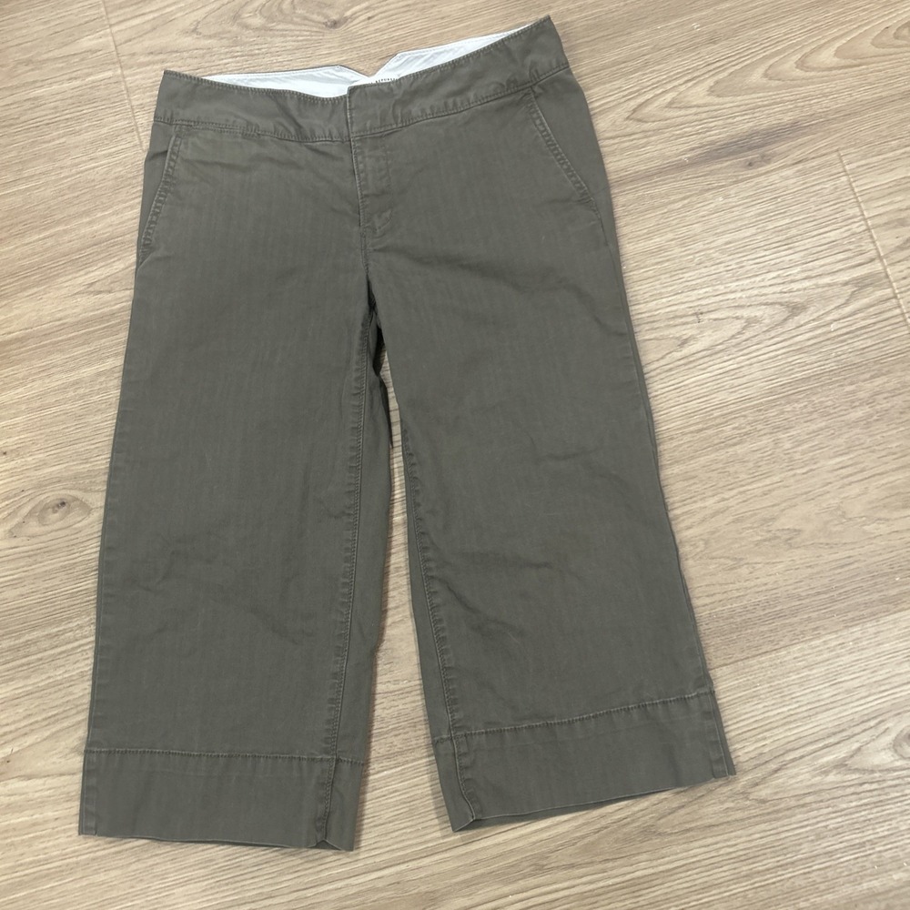 Banana Republic Women's Cotton Stretch Capri Cropped Pants Size 6 Made Hong Kong